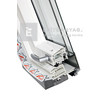 Roto Designo WDF R88C K WD Műanyag tetőtéri ablak felnyíló, alsó kilinccsel 5/7, 54x78 cm
