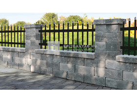 Semmelrock Castello Kerítéselem normálkő szürke-fekete 40x20x14 cm