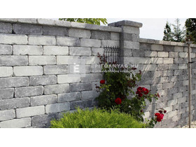 Semmelrock Castello Kerítéselem normálkő szürke-fekete 40x20x14 cm