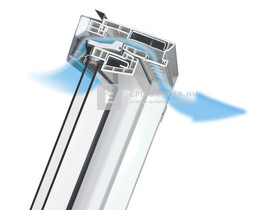 Fakro PTP-V U3 Billenő PVC tetőablak, 2 rétegű üveggel, fehér, méret: 01, 55x78 cm