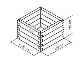 Leier Durisol Magaságyás négyzet alakú 