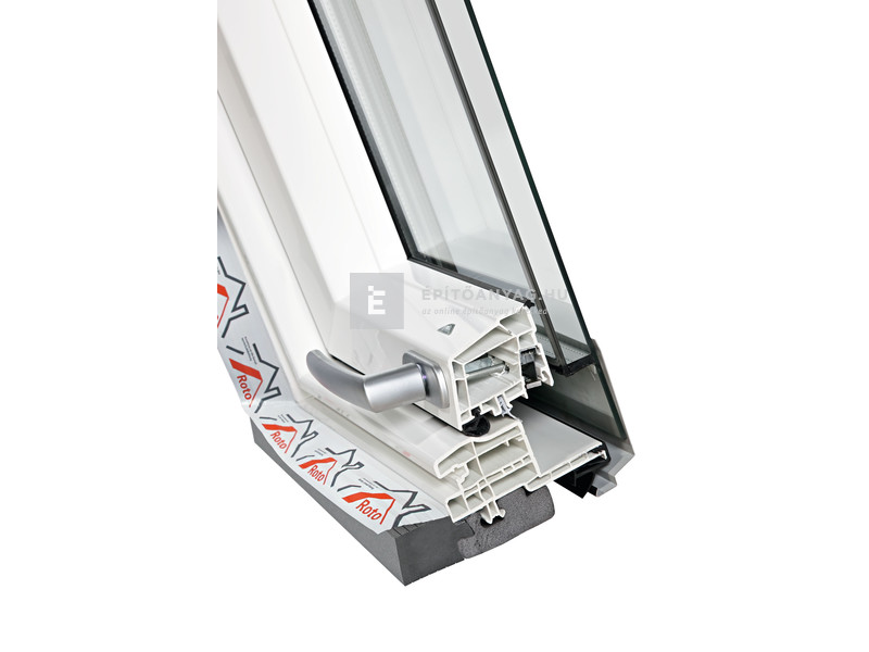 Roto Designo WDF R88C K WD Műanyag tetőtéri ablak felnyíló, alsó kilinccsel 7/14, 74x140 cm