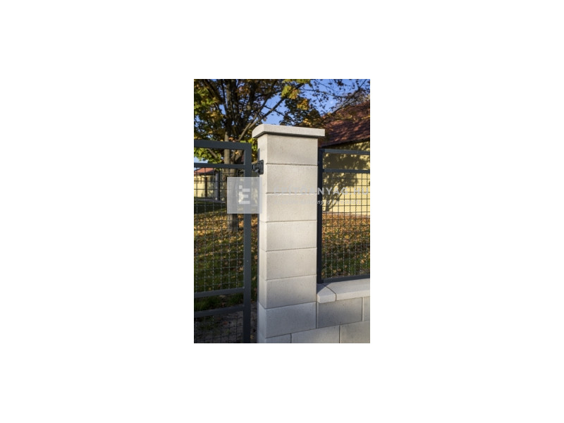 Leier Modern Kerítéskő félkő natúr törtfehér 20x20x20 cm