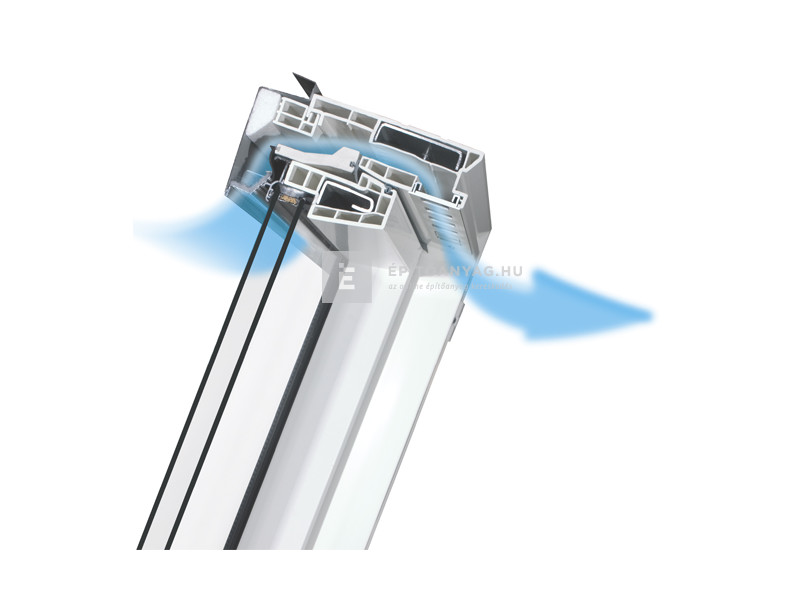 Fakro PTP-V U3 Billenő PVC tetőablak, 2 rétegű üveggel, fehér, méret: 07, 78x140 cm