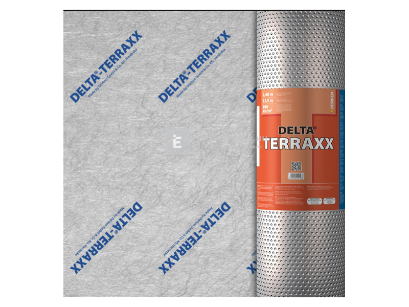 Dörken Delta Terraxx Felületszivárgó lemez kasírozott, ragasztósávval 2,4x12,5 m