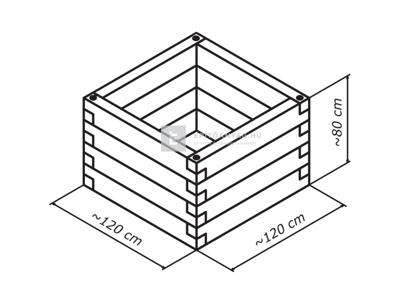 Leier Durisol Magaságyás négyzet alakú 