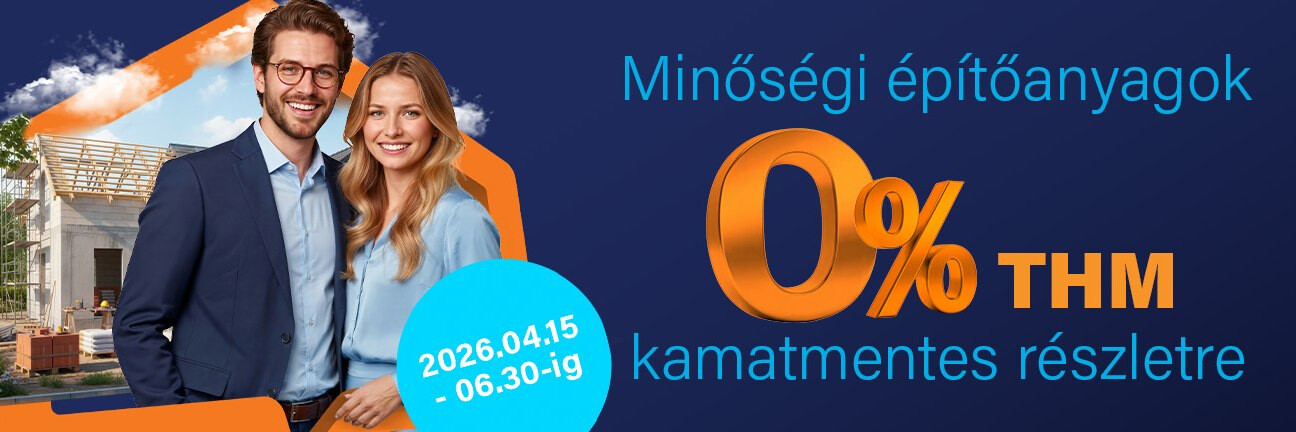 0%-os, kamatmentes hitel építőanyagokra!