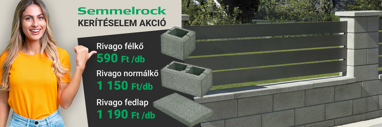 Semmelrock Rivago kerítéskő akció