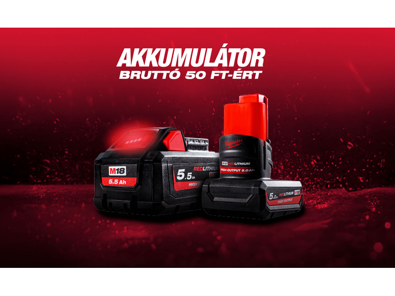 Akciós Milwaukee gépek ráadás akkumulátorral Akciós Milwaukee gépek ráadás akkumulátorral