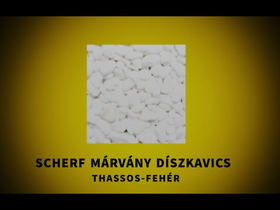Scherf márvány díszkavics Thassos fehér