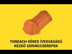 Tondach Kékes Ívesvágású kezdő gerinccserép