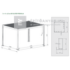 Sunrite Oliver pergola, átalakító konzollal 3x4 m, fekete