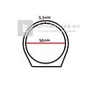Leier Körszelvényű talpas cső 50 cm Leier Körszelvényű talpas cső 50 cm