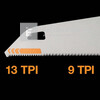 Fiskars PowerTooth Kézifűrész,1) 380mm 9tpi Fiskars PowerTooth Kézifűrész,1) 380mm 9tpi