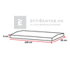 Kerítésfedlap szürke 35x100x4 cm Kerítésfedlap szürke 35x100x4 cm