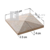 Star Stone Róma oszlop fedkő 25x25x4 cm smoke Star Stone Róma oszlop fedkő 25x25x4 cm smoke