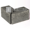 újHÁZ Modern kerítéskő sarokelem finomszórt, carbon 2x 40/20x20x20 cm újHÁZ Modern kerítéskő sarokelem finomszórt, carbon 2x 40/20x20x20 cm