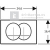 Geberit Delta 20 Basic nyomólap WC-tartályhoz, fehér Geberit Delta 20 Basic nyomólap WC-tartályhoz, fehér