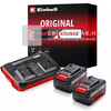 Einhell 2x 3,0 Ah Power X-Change & Twincharger Kit 2 db akku + dupla töltő szett