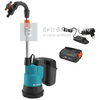 Gardena akkumulátoros hordóürítő szivattyú 2000/2 18V P4A akkumulátorral Gardena akkumulátoros hordóürítő szivattyú 2000/2 18V P4A akkumulátorral