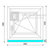 Königablak Veka 70 AD 2r üv BNY 60x60 cm jobb fehér ablak