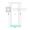 Königablak Veka 70 AD 2r üv FIX 60x150 cm fehér ablak Königablak Veka 70 AD 2r üv FIX 60x150 cm fehér ablak