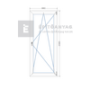 Königablak Veka 70 AD 3r üv BNY 90x210 cm jobb fehér erkélyajtó Königablak Veka 70 AD 3r üv BNY 90x210 cm jobb fehér erkélyajtó