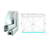 Königablak Veka 70 AD 2r üv NY-BNY 160x130 cm bal fehér kétszárnyú váltószárnyas ablak Königablak Veka 70 AD 2r üv NY-BNY 160x130 cm bal fehér kétszárnyú váltószárnyas ablak
