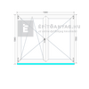 Königablak Veka 70 AD 2r üv NY-BNY 160x140 cm bal fehér kétszárnyú váltószárnyas ablak Königablak Veka 70 AD 2r üv NY-BNY 160x140 cm bal fehér kétszárnyú váltószárnyas ablak