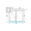Königablak Veka 70 AD 2r üv NY-BNY 180x150 cm bal fehér kétszárnyú váltószárnyas ablak Königablak Veka 70 AD 2r üv NY-BNY 180x150 cm bal fehér kétszárnyú váltószárnyas ablak