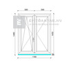 Königablak Veka 70 AD 3r üv NY-BNY 120x150 cm bal fehér kétszárnyú váltószárnyas ablak Königablak Veka 70 AD 3r üv NY-BNY 120x150 cm bal fehér kétszárnyú váltószárnyas ablak