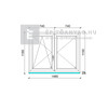 Königablak Veka 70 AD 3r üv NY-BNY 150x120 cm bal fehér kétszárnyú váltószárnyas ablak Königablak Veka 70 AD 3r üv NY-BNY 150x120 cm bal fehér kétszárnyú váltószárnyas ablak