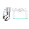 Königablak Veka 76 MD 2r üv B 90x60 cm fehér ablak Königablak Veka 76 MD 2r üv B 90x60 cm fehér ablak