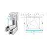 Königablak Veka 76 MD 2r üv BNY 90x90 cm jobb fehér ablak Königablak Veka 76 MD 2r üv BNY 90x90 cm jobb fehér ablak
