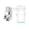 Königablak Veka 76 MD 2r üv FIX 90x210 cm fehér ablak Königablak Veka 76 MD 2r üv FIX 90x210 cm fehér ablak