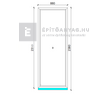 Königablak Veka 76 MD 2r üv FIX 90x240 cm fehér ablak