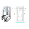 Königablak Veka 76 MD 3r üv BNY 60x120 cm jobb fehér ablak Königablak Veka 76 MD 3r üv BNY 60x120 cm jobb fehér ablak