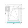 Königablak Veka 76 MD 3r üv BNY 90x120 cm jobb fehér ablak Königablak Veka 76 MD 3r üv BNY 90x120 cm jobb fehér ablak