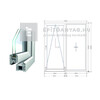 Königablak Veka 76 MD 2r üv T-B 180x210 cm bal fehér erkélyajtó Königablak Veka 76 MD 2r üv T-B 180x210 cm bal fehér erkélyajtó