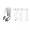 Königablak Veka 76 MD 2r üv NY-BNY 120x120 cm bal fehér kétszárnyú váltószárnyas ablak Königablak Veka 76 MD 2r üv NY-BNY 120x120 cm bal fehér kétszárnyú váltószárnyas ablak