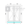 Königablak Veka 76 MD 2r üv NY-BNY 120x150 cm jobb fehér kétszárnyú váltószárnyas ablak