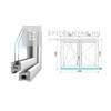 Königablak Veka 76 MD 2r üv NY-BNY 150x120 cm bal fehér kétszárnyú váltószárnyas ablak Königablak Veka 76 MD 2r üv NY-BNY 150x120 cm bal fehér kétszárnyú váltószárnyas ablak