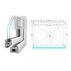 Königablak Veka 76 MD 2r üv NY-BNY 160x130 cm jobb fehér kétszárnyú váltószárnyas ablak Königablak Veka 76 MD 2r üv NY-BNY 160x130 cm jobb fehér kétszárnyú váltószárnyas ablak