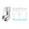 Königablak Veka 76 MD 2r üv NY-BNY 160x140 cm bal fehér kétszárnyú váltószárnyas ablak Königablak Veka 76 MD 2r üv NY-BNY 160x140 cm bal fehér kétszárnyú váltószárnyas ablak