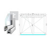 Königablak Veka 76 MD 2r üv NY-BNY 180x145 cm bal fehér kétszárnyú váltószárnyas ablak Königablak Veka 76 MD 2r üv NY-BNY 180x145 cm bal fehér kétszárnyú váltószárnyas ablak