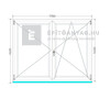 Königablak Veka 76 MD 2r üv NY-BNY 180x145 cm jobb fehér kétszárnyú váltószárnyas ablak Königablak Veka 76 MD 2r üv NY-BNY 180x145 cm jobb fehér kétszárnyú váltószárnyas ablak
