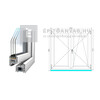 Königablak Veka 76 MD 3r üv NY-BNY 120x120 cm jobb fehér kétszárnyú váltószárnyas ablak Königablak Veka 76 MD 3r üv NY-BNY 120x120 cm jobb fehér kétszárnyú váltószárnyas ablak