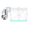 Königablak Veka 76 MD 3r üv NY-BNY 170x135 cm jobb fehér kétszárnyú váltószárnyas ablak Königablak Veka 76 MD 3r üv NY-BNY 170x135 cm jobb fehér kétszárnyú váltószárnyas ablak