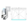 Königablak Veka 76 MD 3r üv NY-BNY 180x145 cm bal fehér kétszárnyú váltószárnyas ablak Königablak Veka 76 MD 3r üv NY-BNY 180x145 cm bal fehér kétszárnyú váltószárnyas ablak