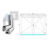 Königablak Veka 76 MD 3r üv NY-BNY 180x145 cm jobb fehér kétszárnyú váltószárnyas ablak Königablak Veka 76 MD 3r üv NY-BNY 180x145 cm jobb fehér kétszárnyú váltószárnyas ablak